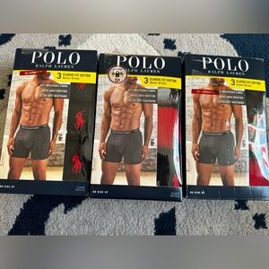 New in Box 3 Ralph Lauren Men's Black Boxer Briefs - 3 Pack